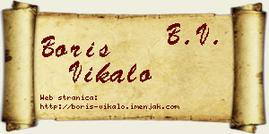 Boris Vikalo vizit kartica